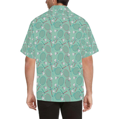 Badminton Pattern Print Design Hawaiian Shirt