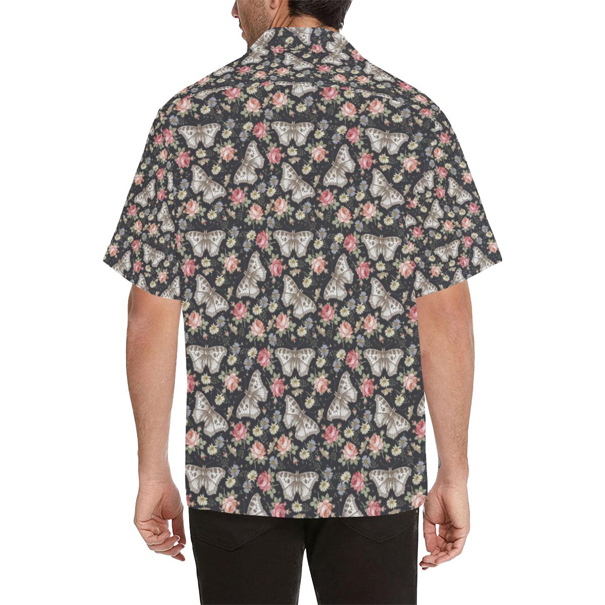 Butterfly Flower Pattern Print Design Hawaiian Shirt