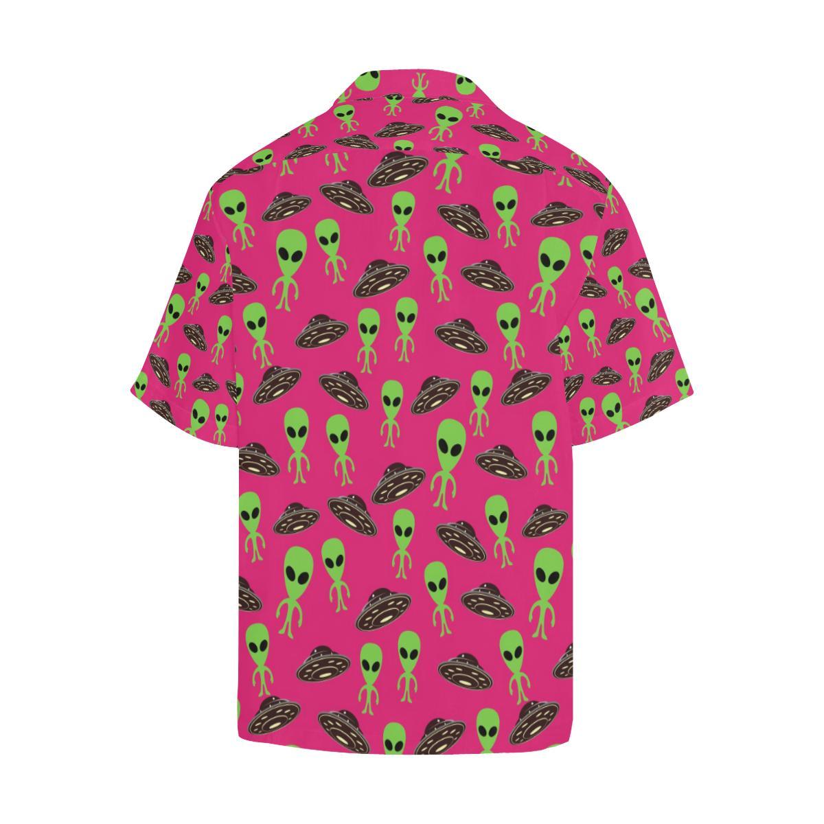 Alien Pattern Print Design 03 Mens All Over Hawaiian Shirt