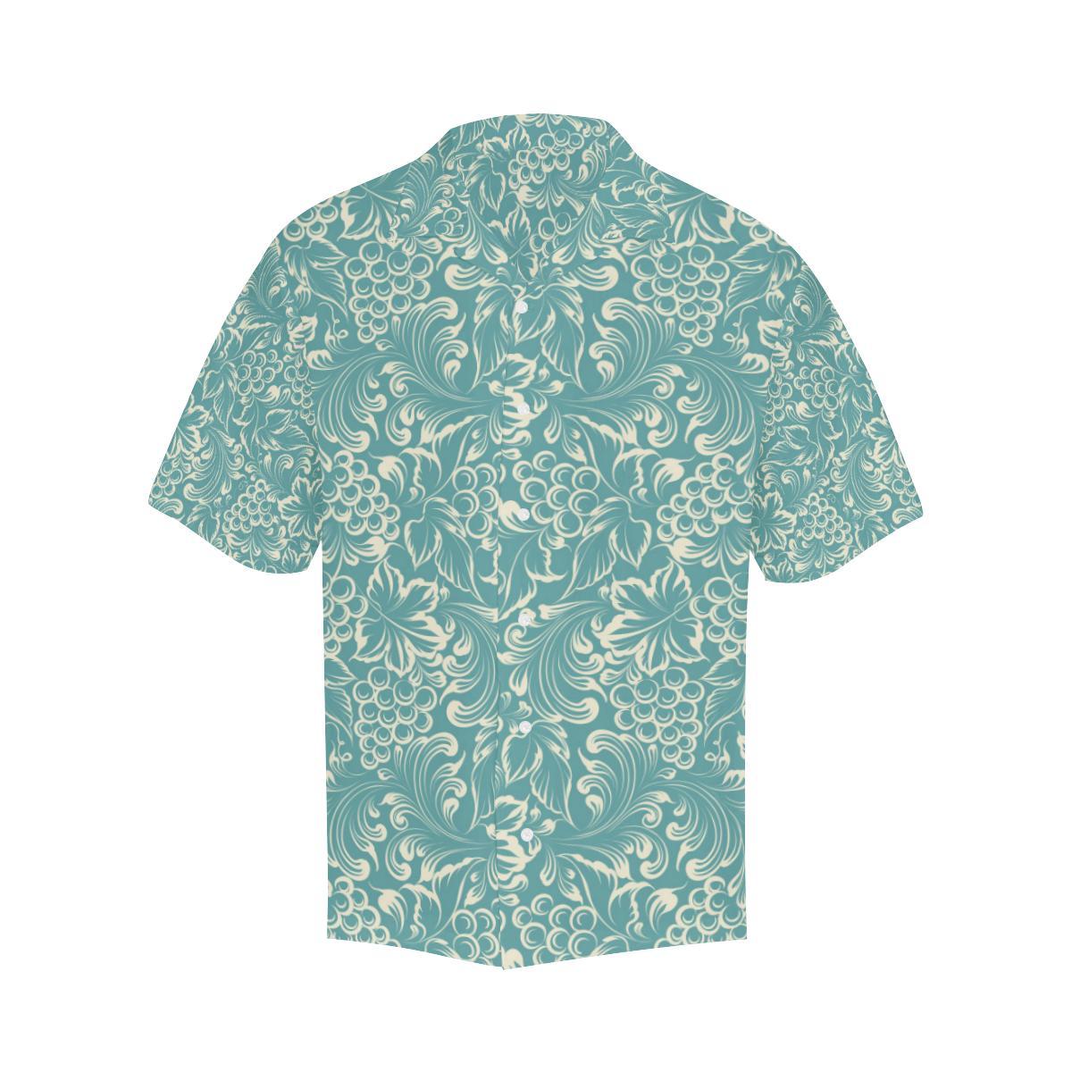 Classic Hand Drawn Grape Pattern Mens All Over Print Hawaiian Shirt