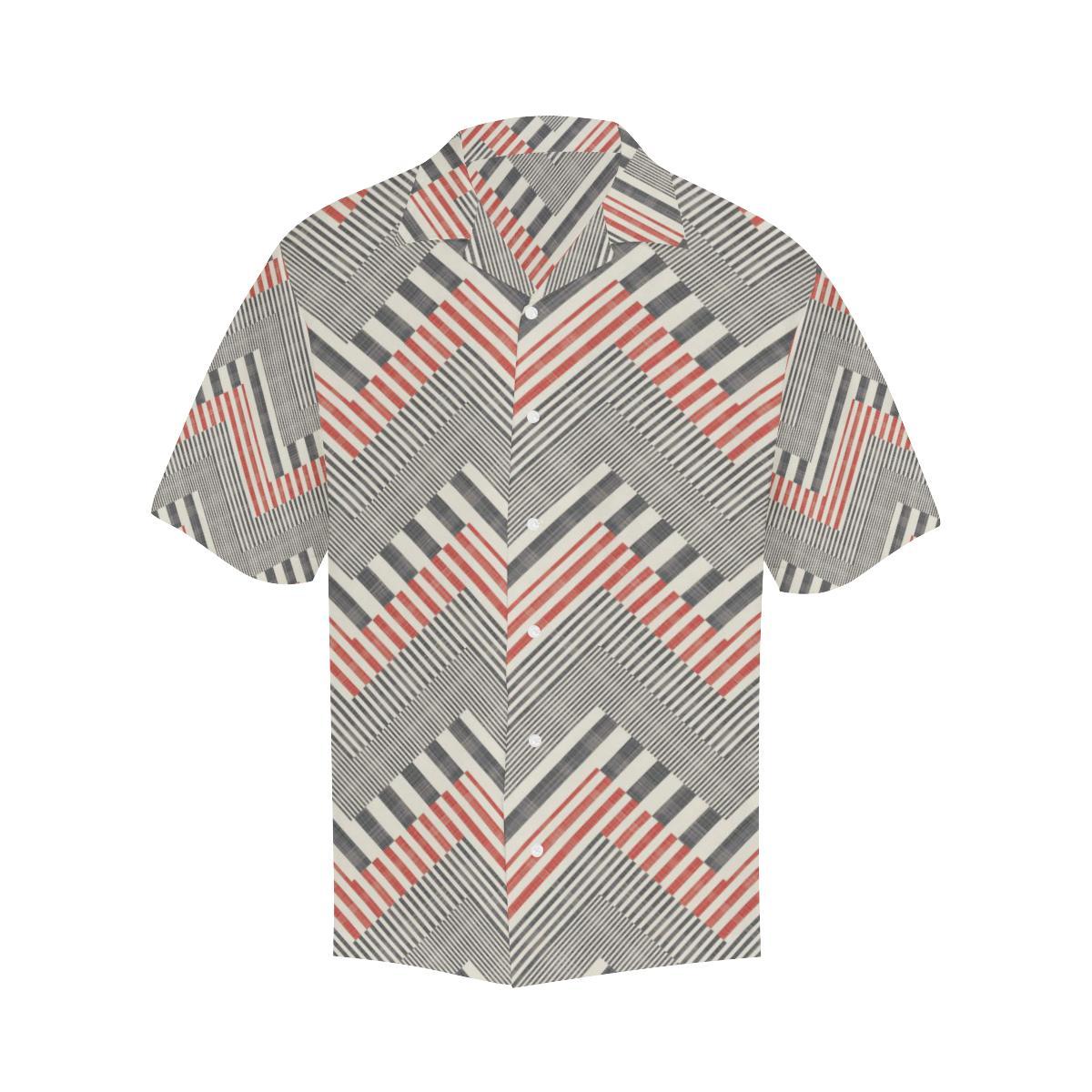 Zigzag Chevron Striped Pattern Mens All Over Print Hawaiian Shirt