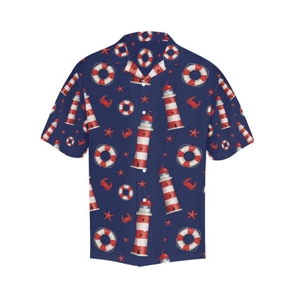 Nautical Pattern Print Design A Hawaiian Shirt