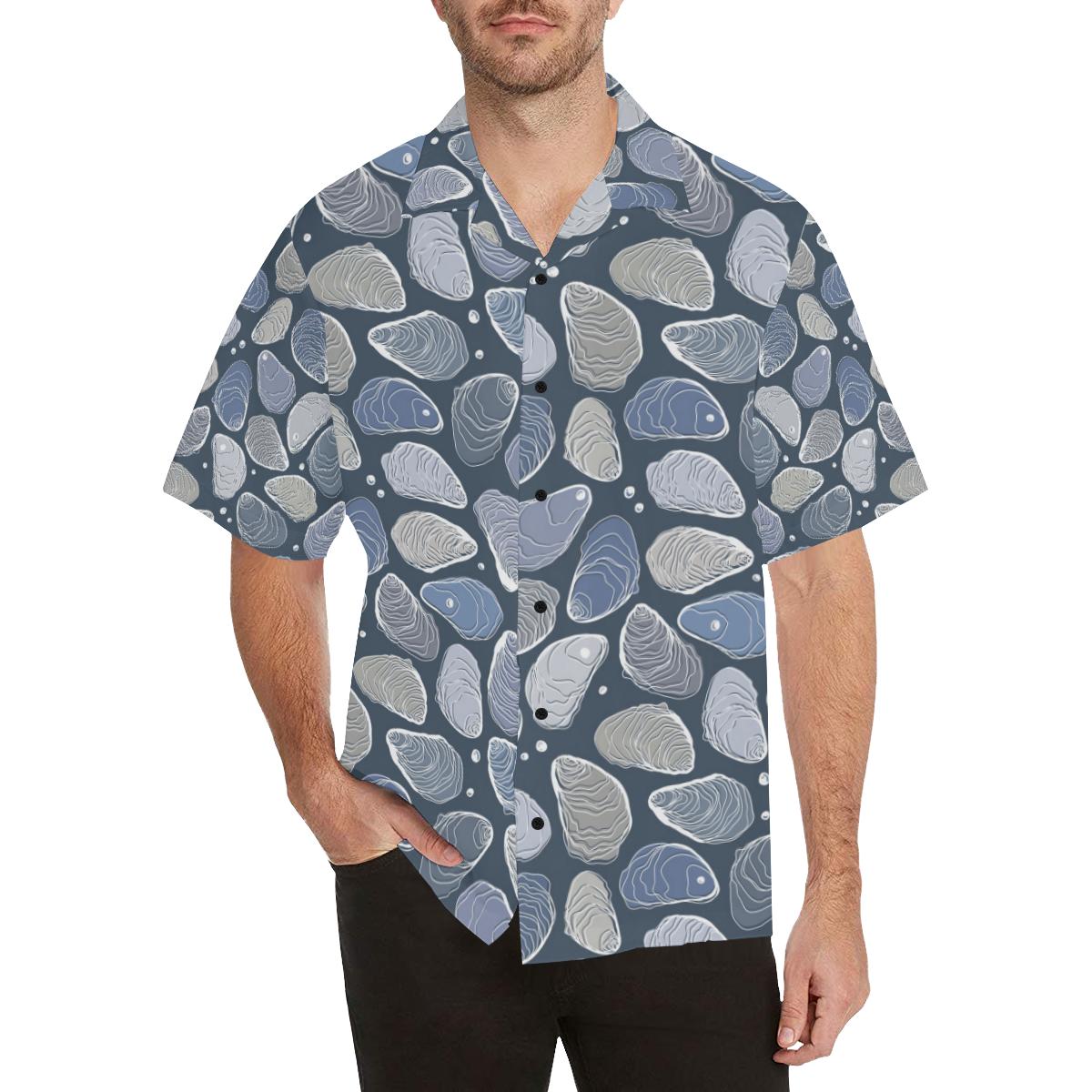 Oyster Pattern Print Design Hawaiian Shirt