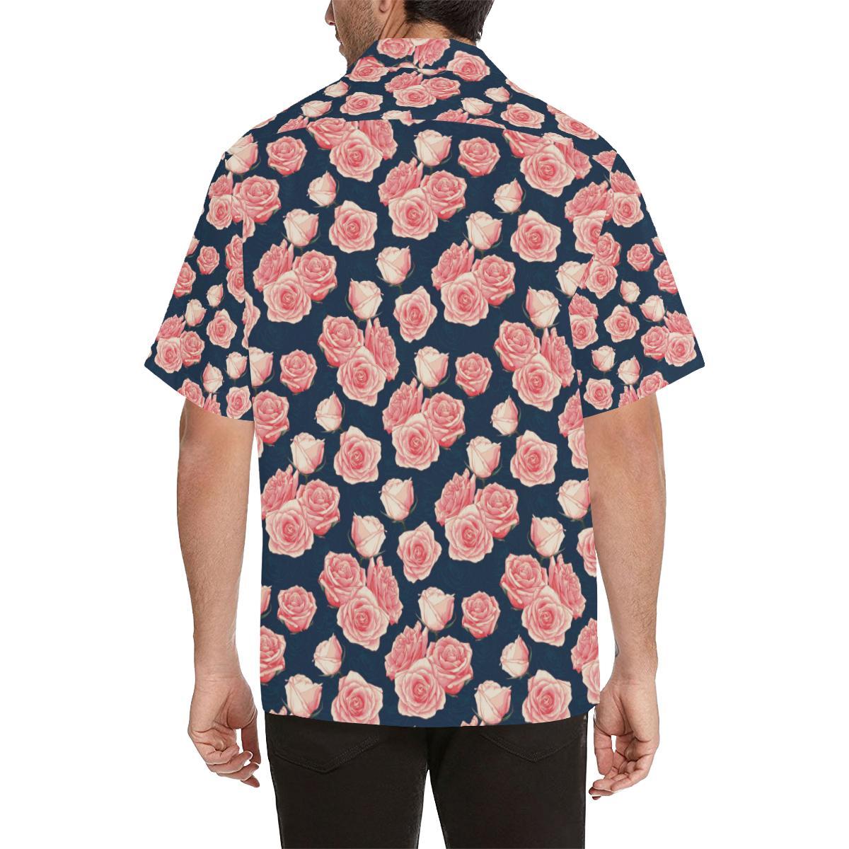 Rose Pattern Print Design A Hawaiian Shirt