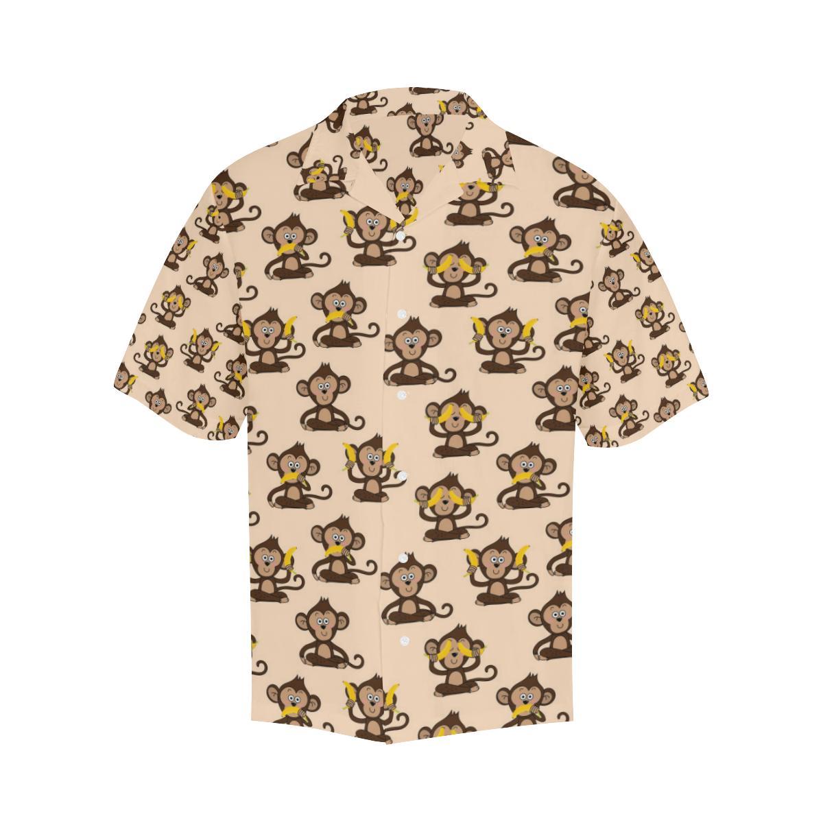 Monkey Pattern Print Design Hawaiian Shirt