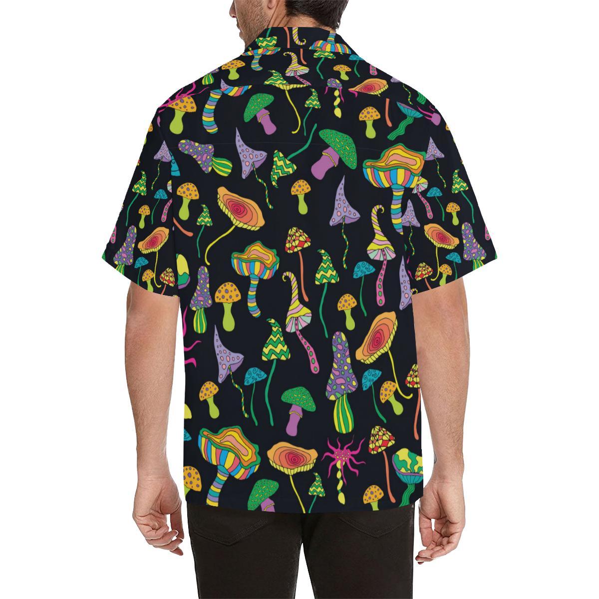 Psychedelic Mushroom Pattern Print Design A Hawaiian Shirt