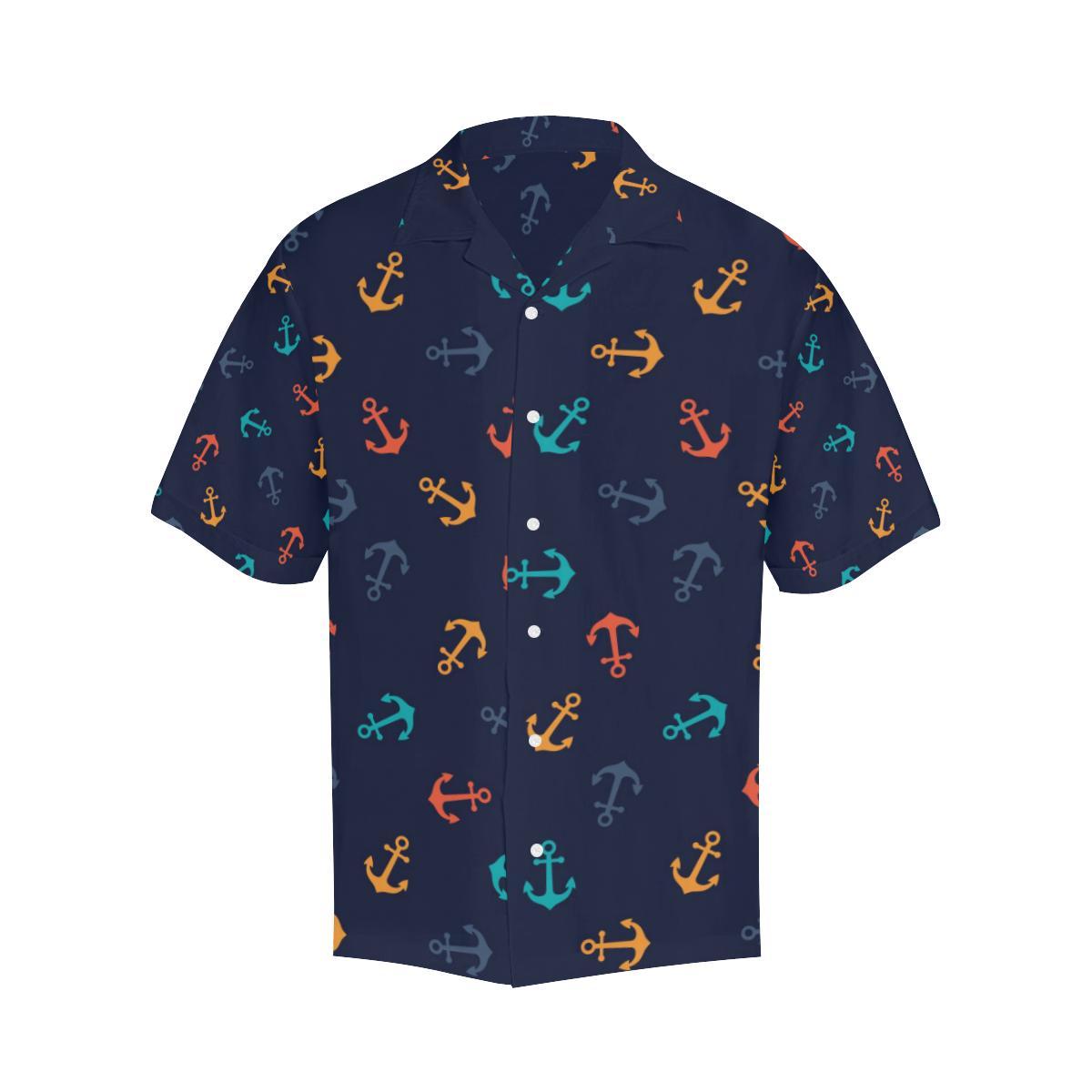 Anchor Pattern Print Design Hawaiian Shirt