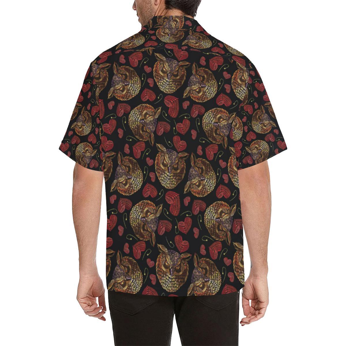 Owl Pattern Print Design A Hawaiian Shirt