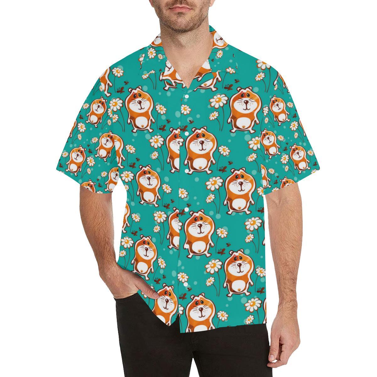 Hamster Pattern Print Design Hawaiian Shirt