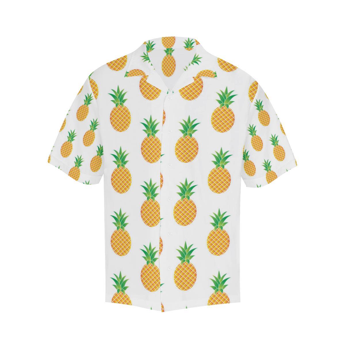 Pineapples Pattern Mens All Over Print Hawaiian Shirt