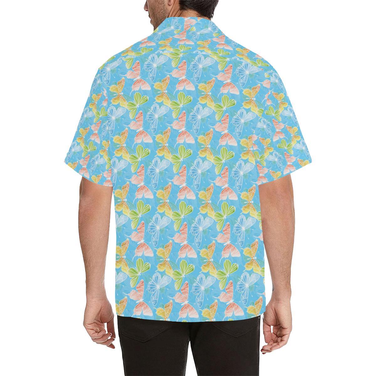 Butterfly Pattern Print Design Hawaiian Shirt