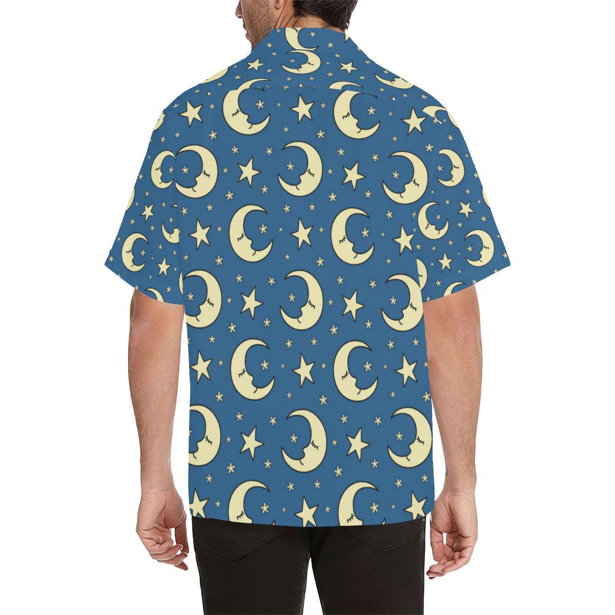 Moon Night Pattern Print Design Hawaiian Shirt