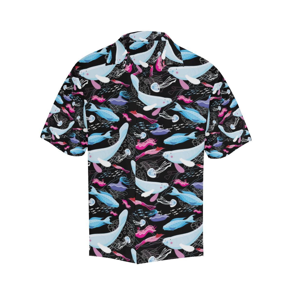 Manatee Pattern Print Design Hawaiian Shirt