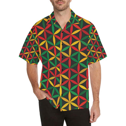 Rasta Pattern Print Design A Hawaiian Shirt
