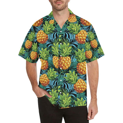 Pineapple Pattern Mens All Over Print Hawaiian Shirt