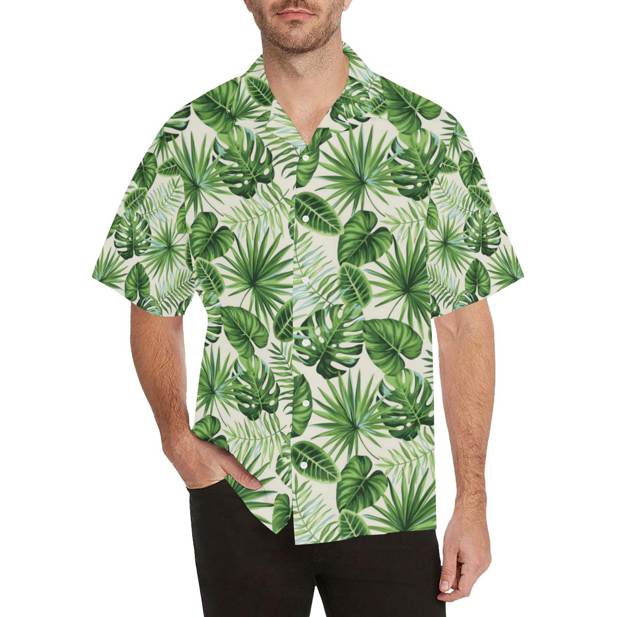 Palm Leaf Pattern Print Design A Hawaiian Shirt