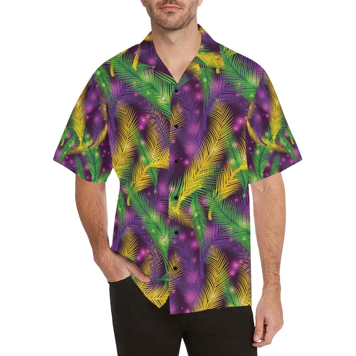 Mardi Gras Pattern Print Design Hawaiian Shirt