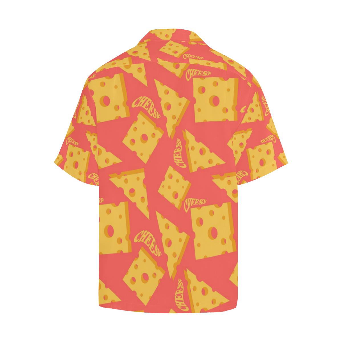 Sliced Cheese Pattern Mens All Over Print Hawaiian Shirt