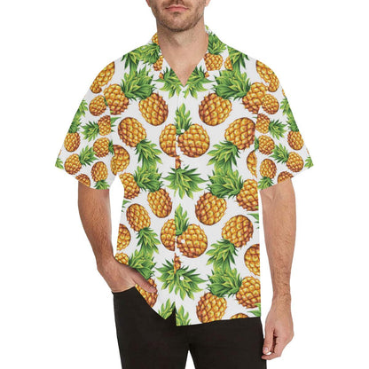 Pineapples Design Pattern Mens All Over Print Hawaiian Shirt