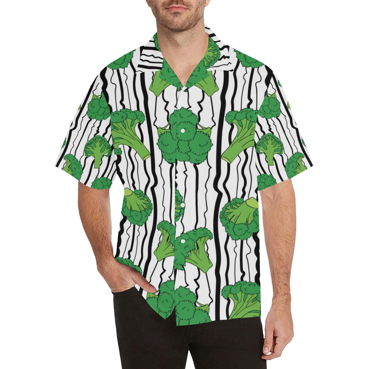 Cool Broccoli Pattern Mens All Over Print Hawaiian Shirt