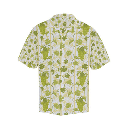 Grape Pattern Background Mens All Over Print Hawaiian Shirt