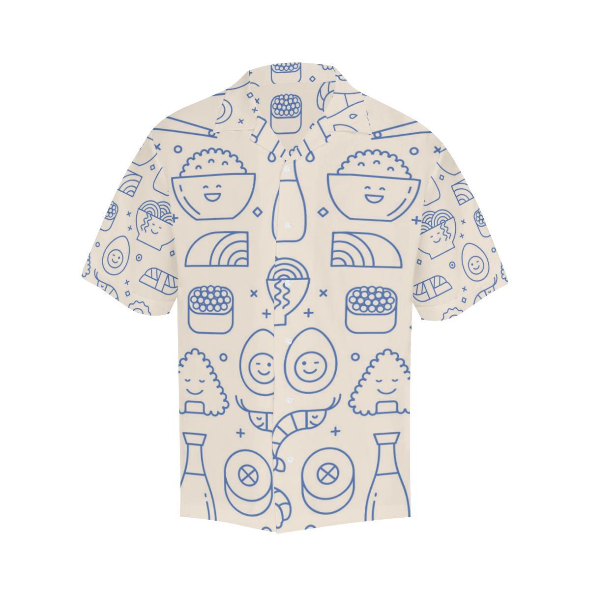 Cute Sushi Icon Pattern Mens All Over Print Hawaiian Shirt