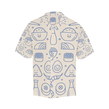 Cute Sushi Icon Pattern Mens All Over Print Hawaiian Shirt