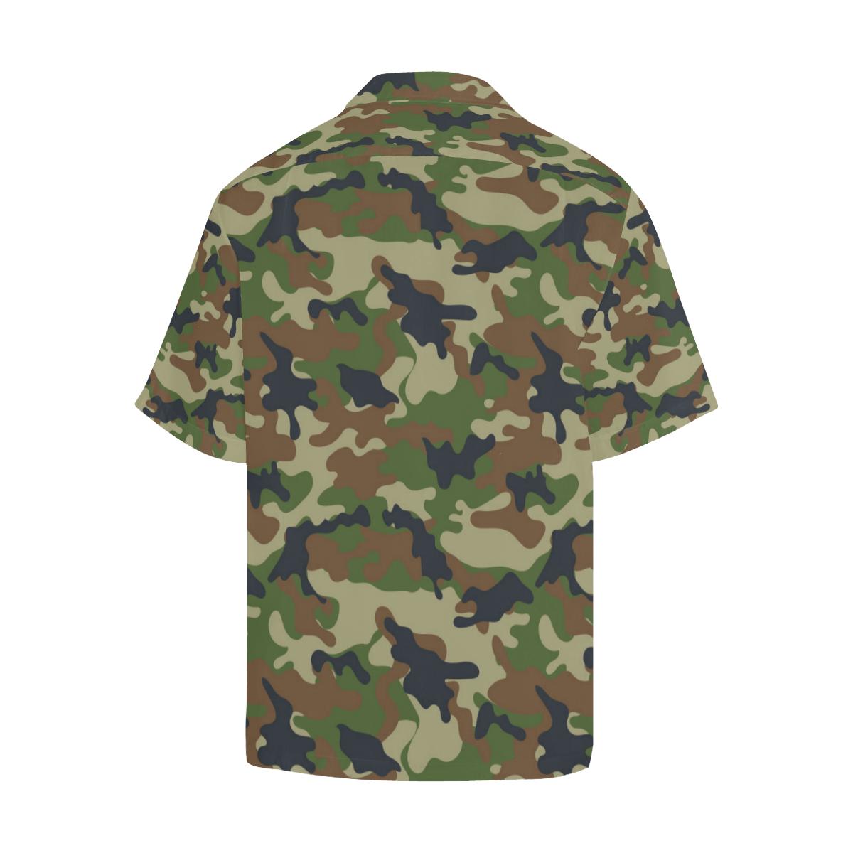Army Camouflage Pattern Print Design Hawaiian Shirt