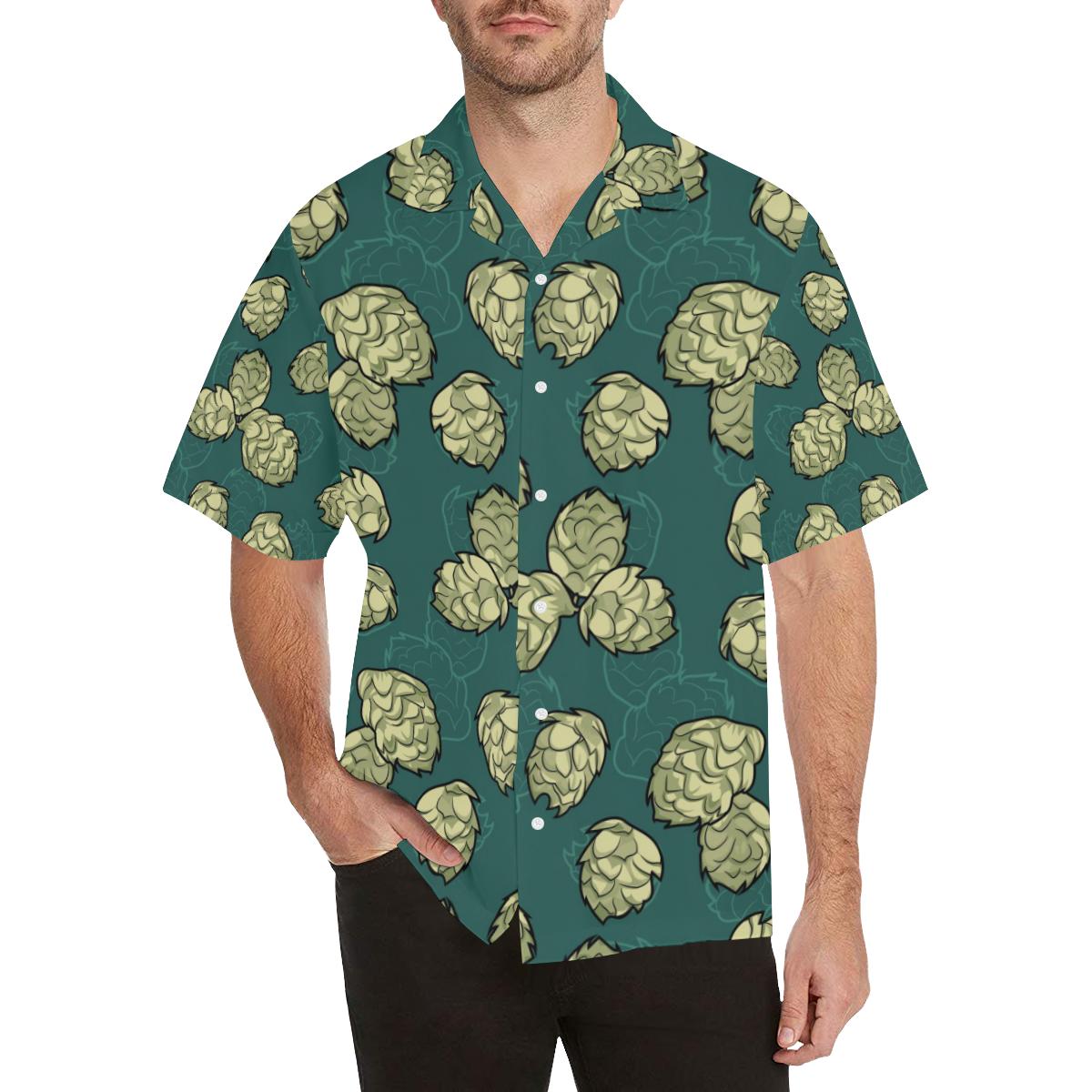 Hop Pattern Background Mens All Over Print Hawaiian Shirt