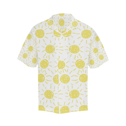 Hand Drawn Sun Pattern Mens All Over Print Hawaiian Shirt