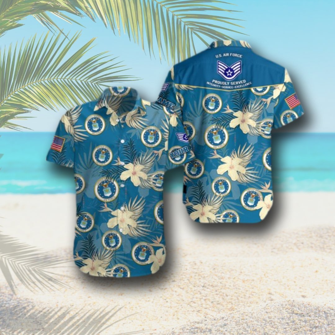 Air Force Hawaii Shirt Military Veteran Custom Hawaii Shirt