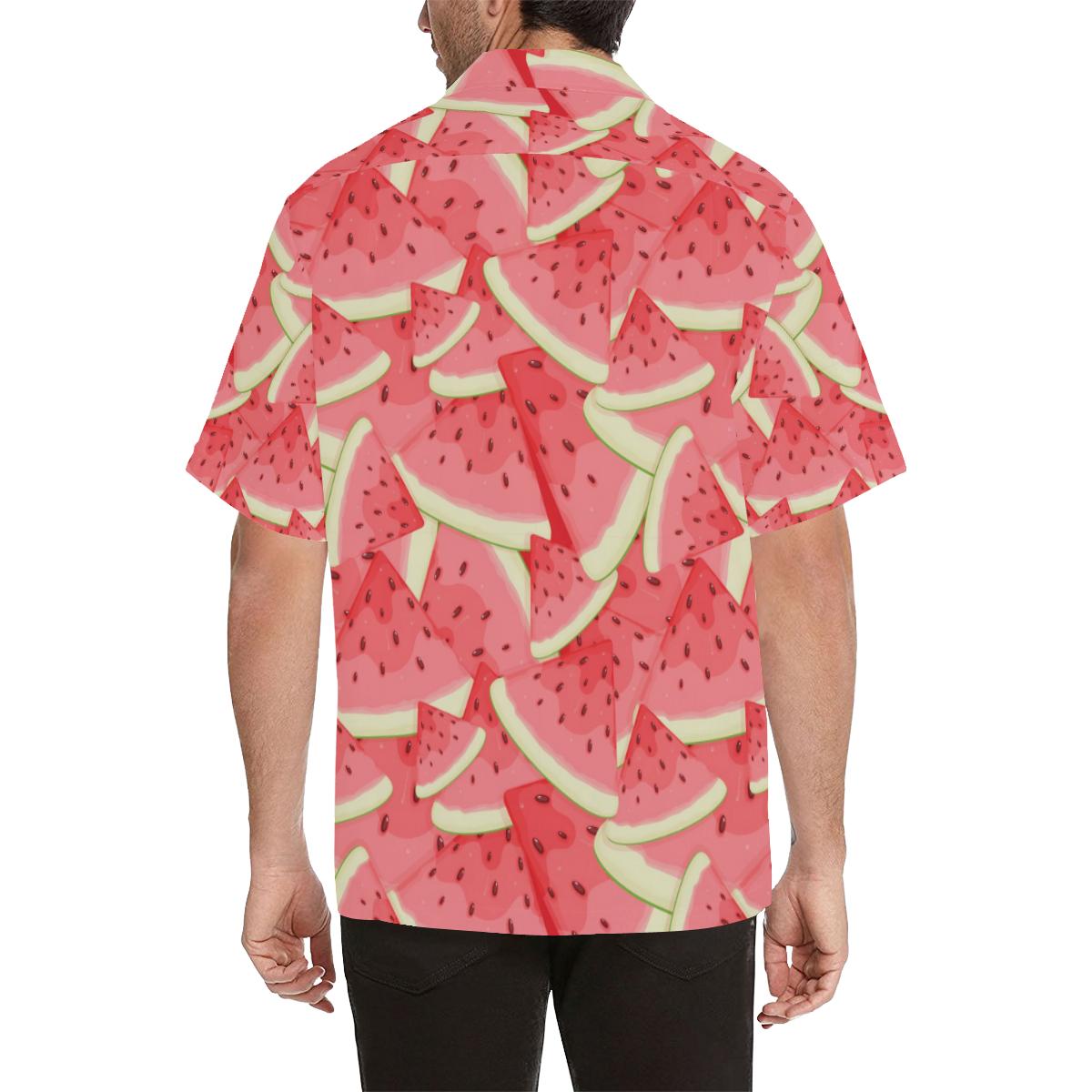 Watermelon Pattern Background Mens All Over Print Hawaiian Shirt