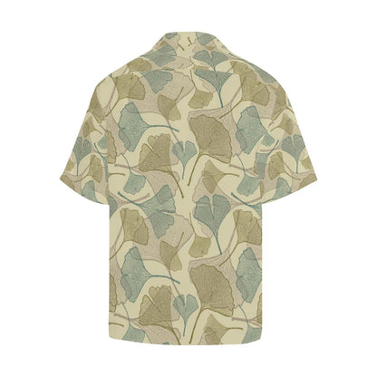 Ginkgo Leaves Design Pattern Mens All Over Print Hawaiian Shirt