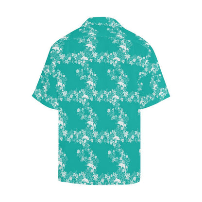 Dolphin Sea Shell Starfish Pattern Mens All Over Print Hawaiian Shirt