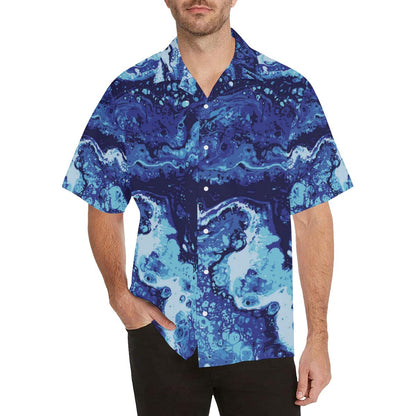 Ocean Liquid Pattern Print Design A Hawaiian Shirt