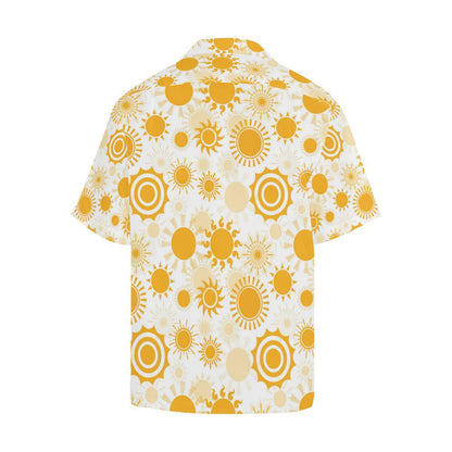 Sun Design Pattern Mens All Over Print Hawaiian Shirt