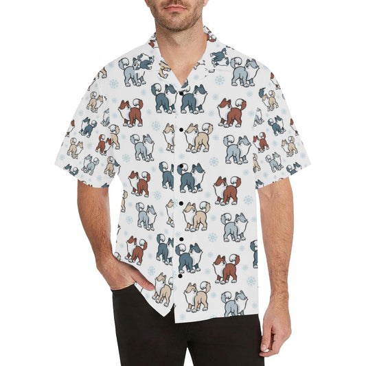 Alaskan Malamute Pattern Print Design Hawaiian Shirt