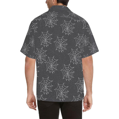 Cobweb Spider Web Pattern Mens All Over Print Hawaiian Shirt