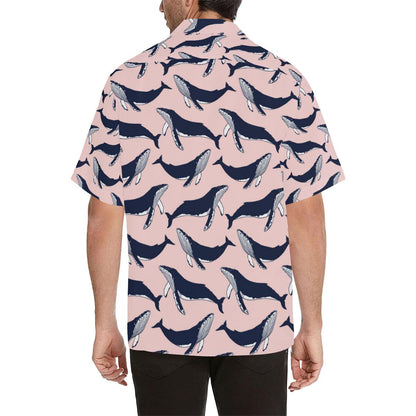 Humpback Whale Pattern Print Design Hawaiian Shirt