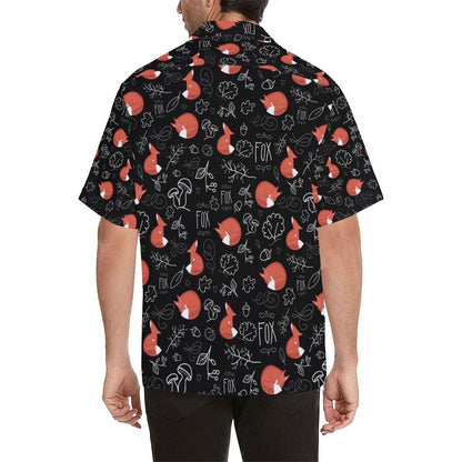 Fox Sleeping Pattern Mens All Over Print Hawaiian Shirt