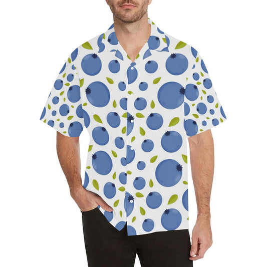 Blueberry Pattern Mens All Over Print Hawaiian Shirt