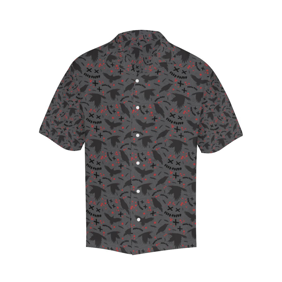 Crow Pattern Print Design Hawaiian Shirt