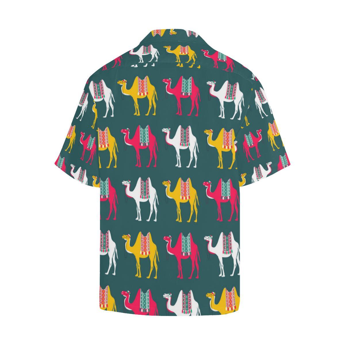 Camel Pattern Mens All Over Print Hawaiian Shirt
