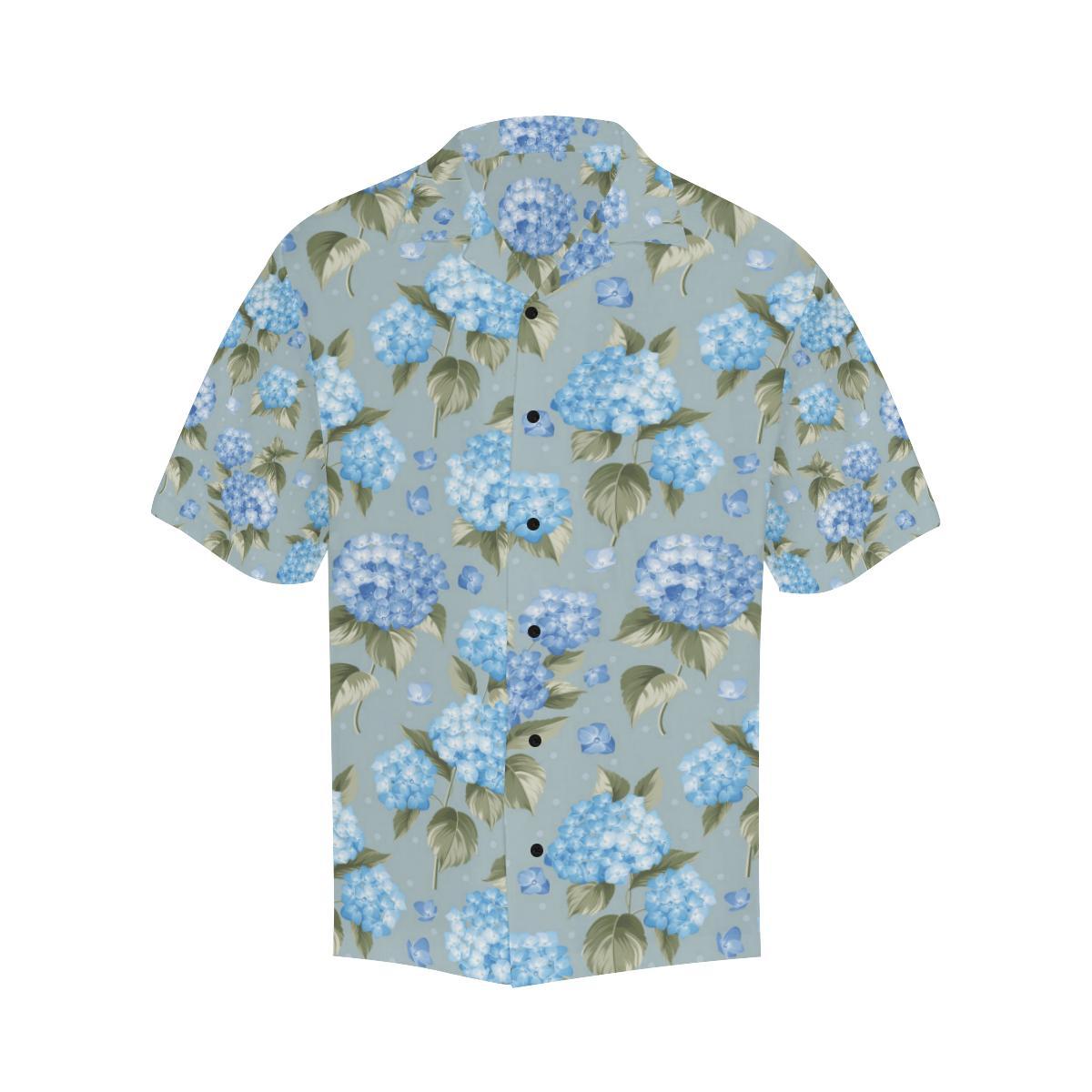 Hydrangea Pattern Print Design Hawaiian Shirt