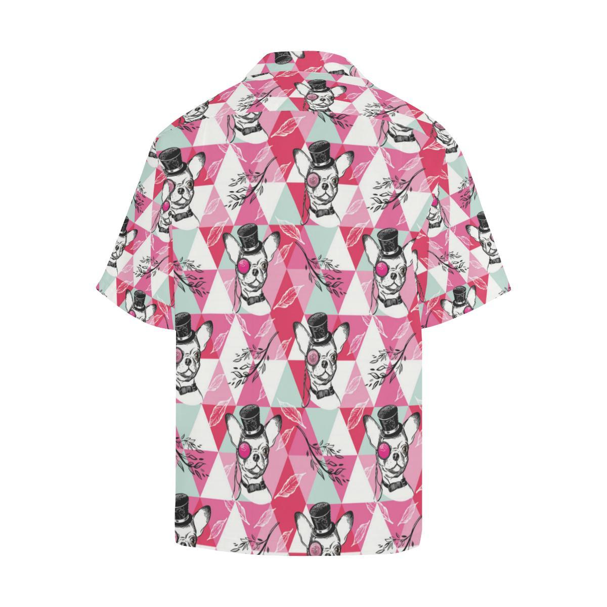 Cool Chihuahua Pink Pattern Mens All Over Print Hawaiian Shirt