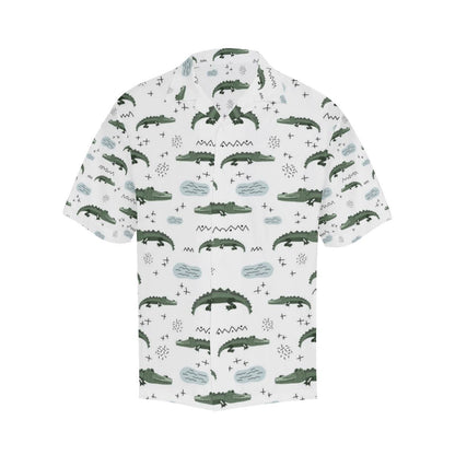 Crocodile Pattern Background Mens All Over Print Hawaiian Shirt