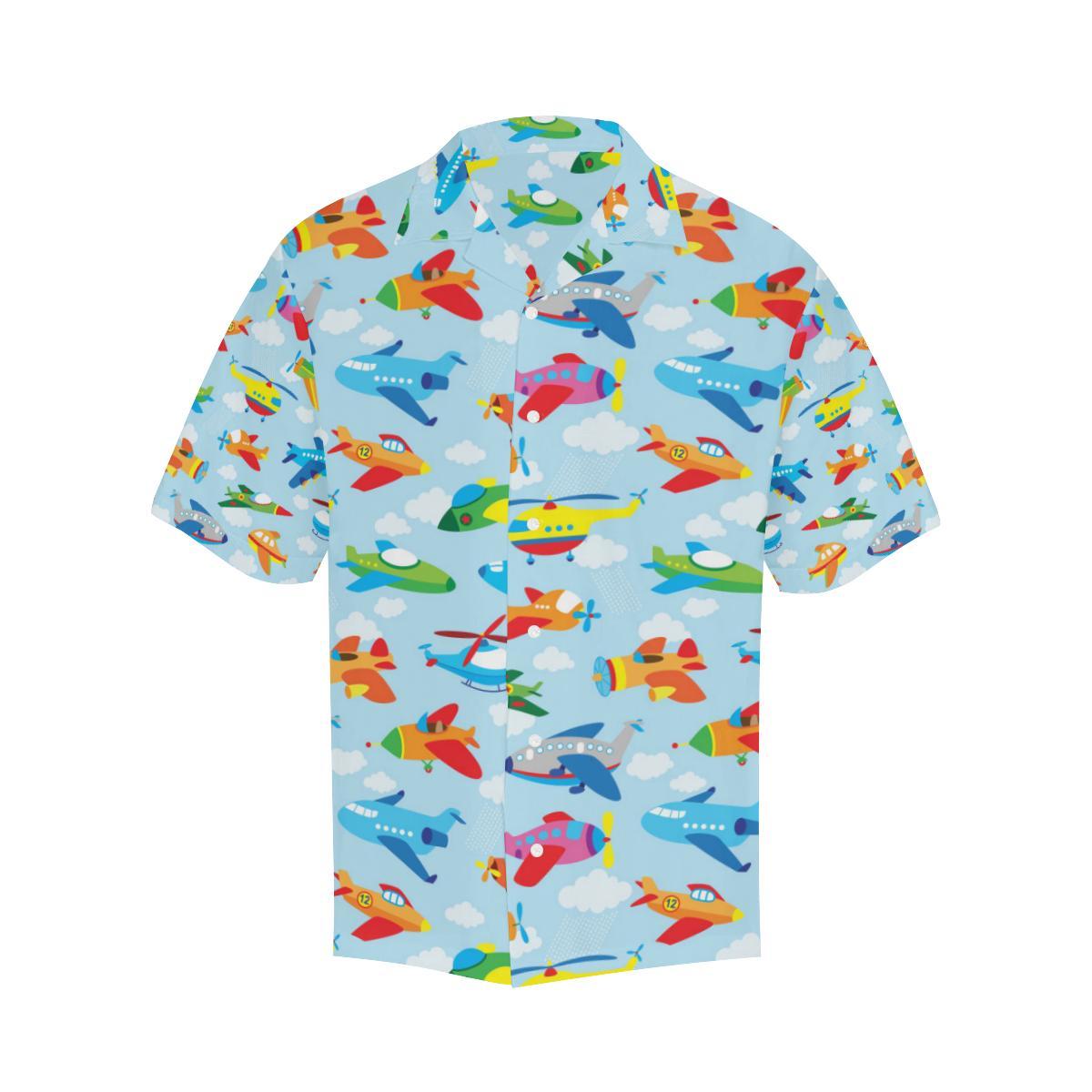 Airplane Colorful Pattern Print Design Hawaiian Shirt