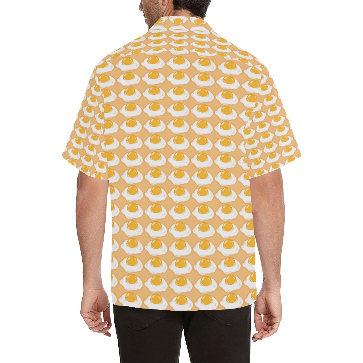 Fried Eggs Pattern Print Design 04 Mens All Over Hawaiian Shirt