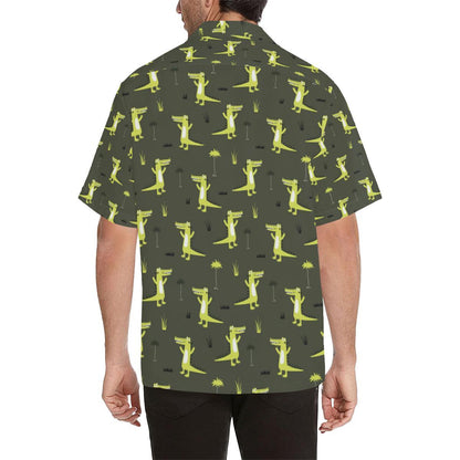 Alligator Pattern Print Design Hawaiian Shirt