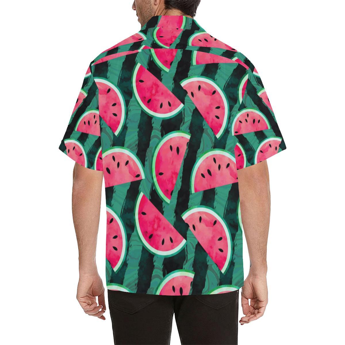 Watermelon Pattern Mens All Over Print Hawaiian Shirt